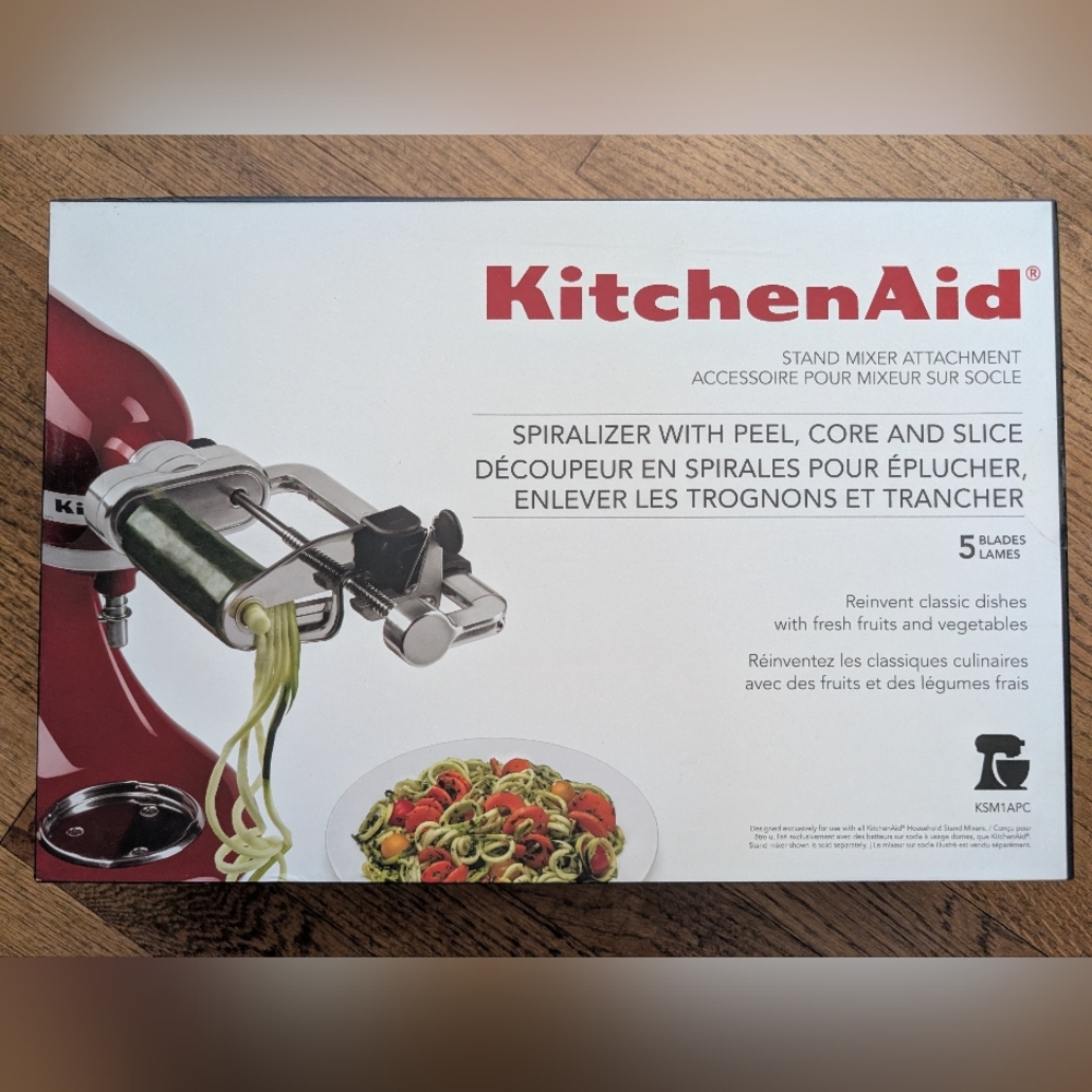 KitchenAid Red Stand Mixer Spiralizer Attachment